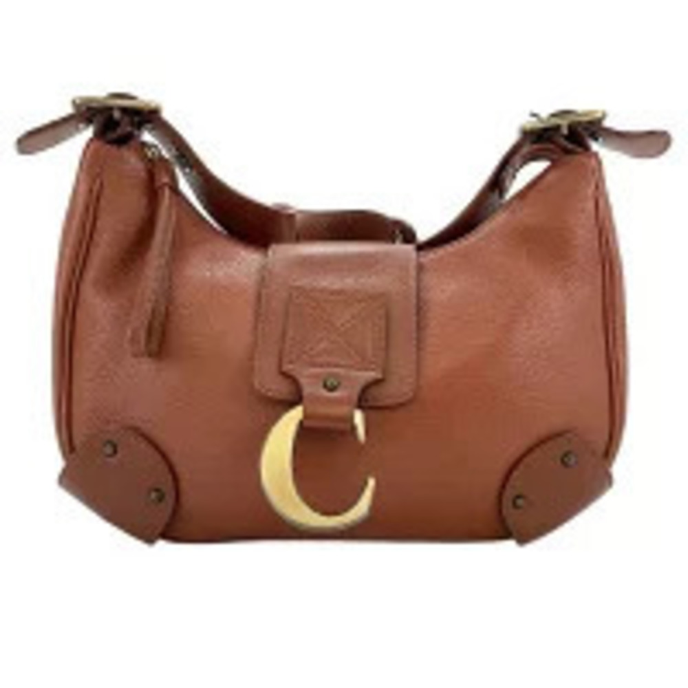 Chloe Leather Shoulder Bag Brown